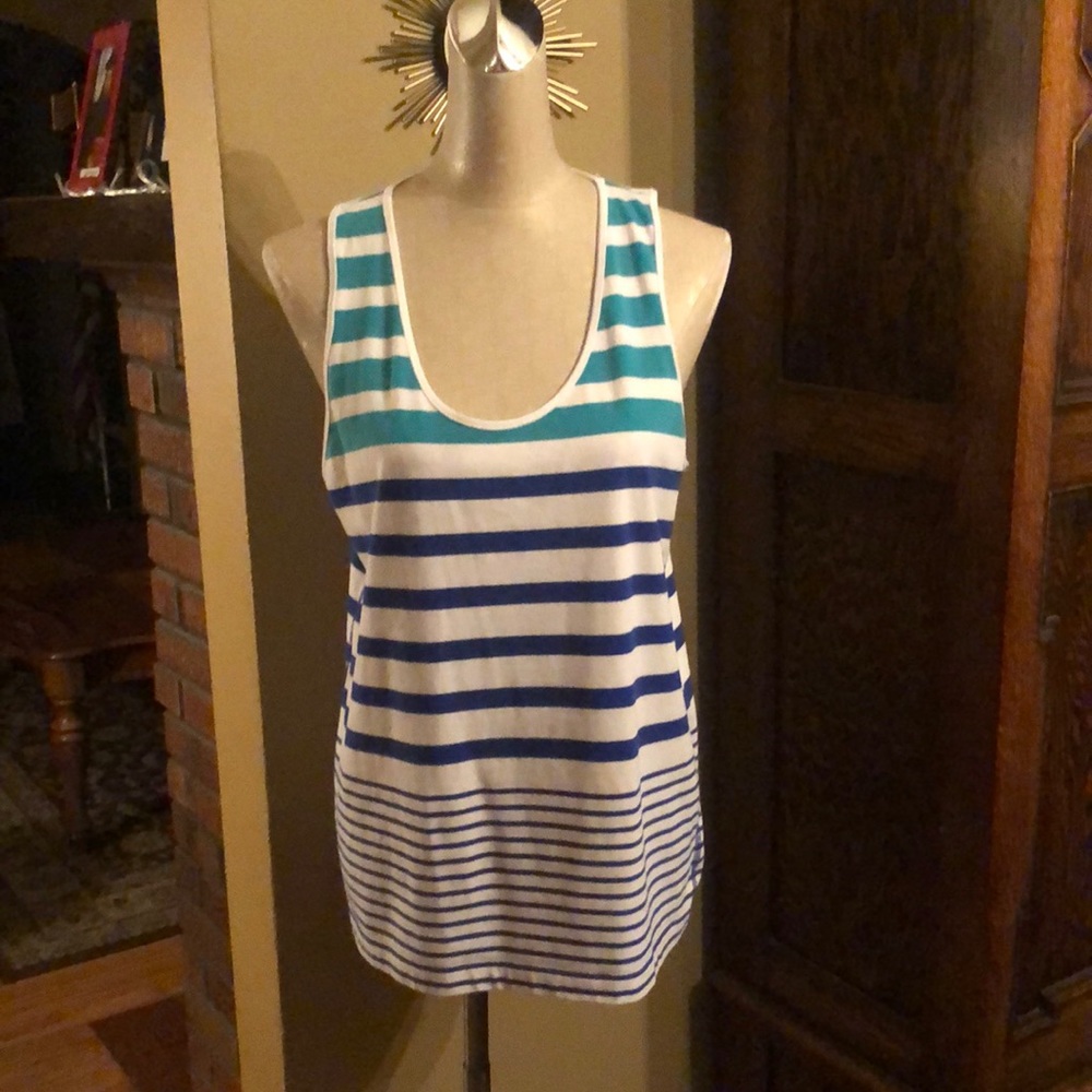 Liz Claiborne Striped Tank Size Large